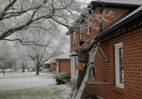 Christmas Light Installation in Newmarket